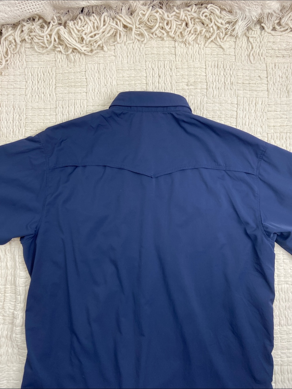 Poncho The Del Mar Western Performance Short Sleeve Shirt Navy XL - Picture 6 of 13